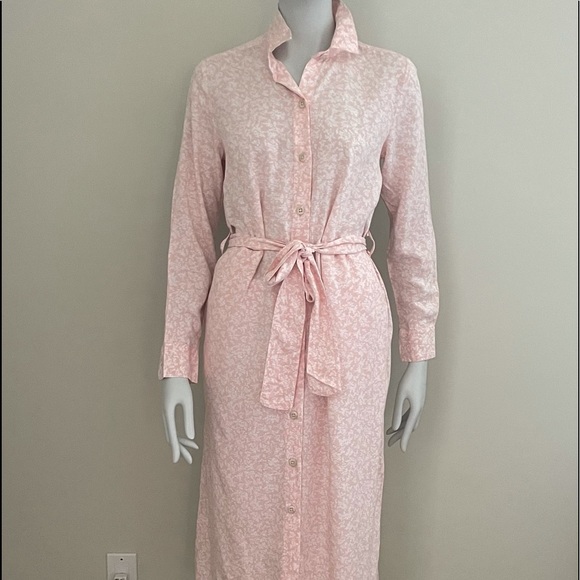 Joe Fresh Pink Floral Button Front Dress S - Picture 6 of 9